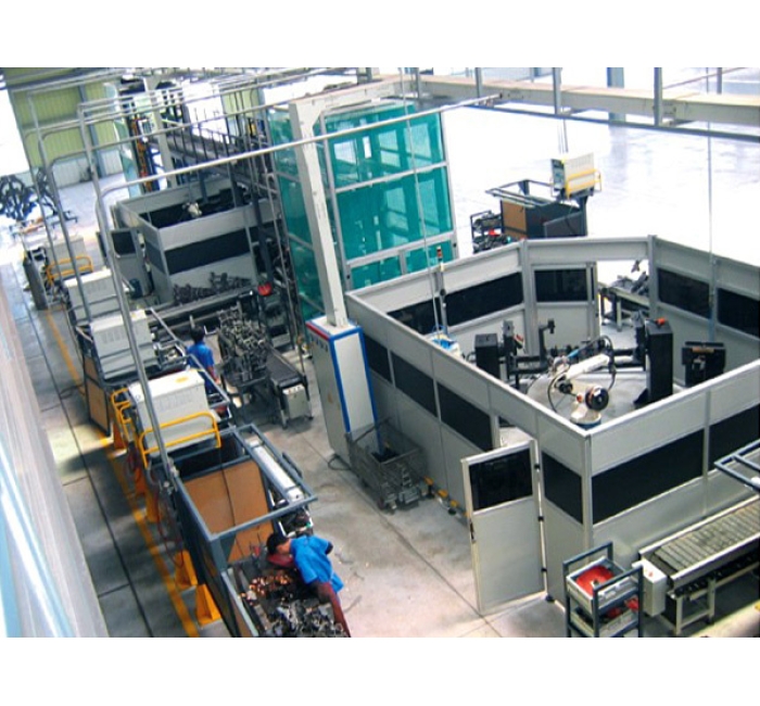 摩托車(chē)車(chē)架機(jī)器人焊接生產(chǎn)線